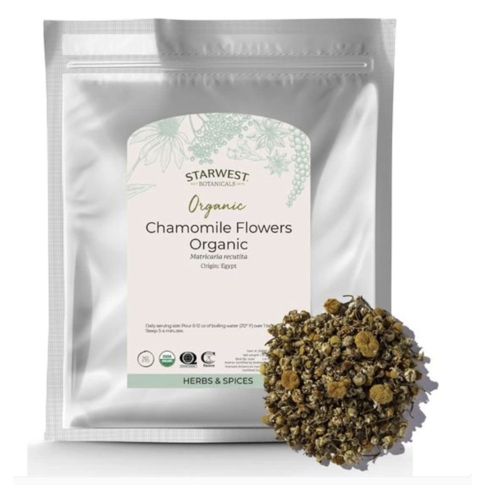 Starwest Botanicals Organic Whole Chamomile Flowers Egypt 4 oz NEW